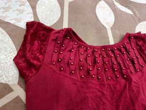Beautiful Maroon Slip On Blouse