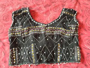 Embroidered Sleeveless Ethnic Blouse