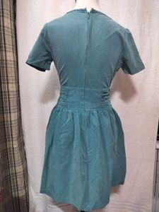 Korean Teal Corset Style Mini Dress