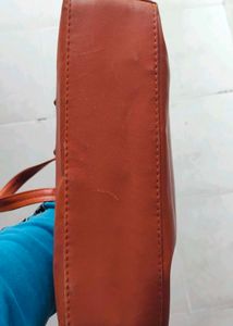 Orange Tote Bag with Embellishment