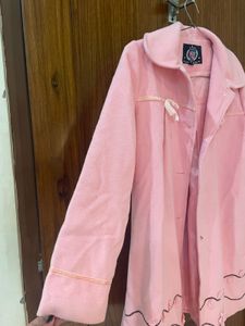 Adorable Pink Embroidered Coat