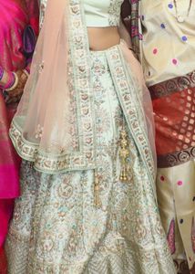 Pretty Pastel Embroidered Lehenga set
