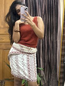 Boho Print Wrap Skirt( fixed price )