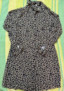 Leopard Print Shirt Dress