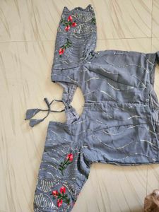 Elegant Grey Lehenga Choli Set
