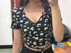 Floral Print Crop Top