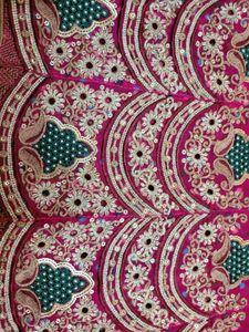 Embellished Pink Semi Stitched Suit Set