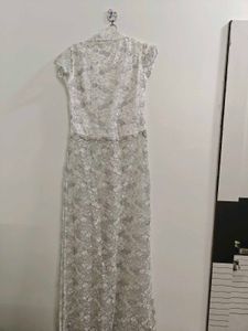 Elegant White Lace Maxi Dress
