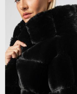 genuine  Faux Fur Hooded sleeve  jacket