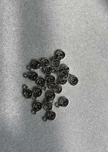 Silver Swirl Charms for Jewelry Making