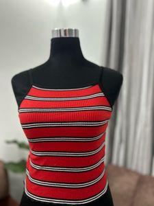 Red Striped Camisole Top