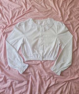 Cute White Puff Sleeve Blouse