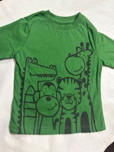Green Animal Print Toddler Tee