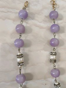Elegant Purple &amp; Pearl Necklace