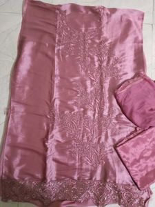 Pink Embroidered Kurta Set