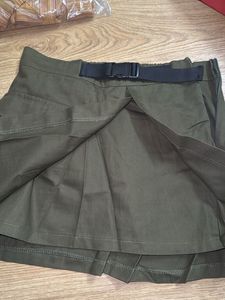 Olive Green Cargo Skirt