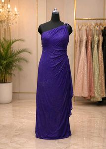 Sparkling One-Shoulder Evening Gown