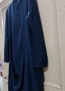 Navy Blue Designer Kurta With Churidar Kameez