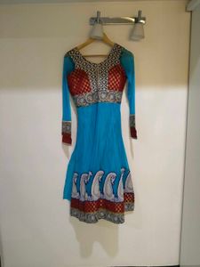 net paded kurti with dupatta