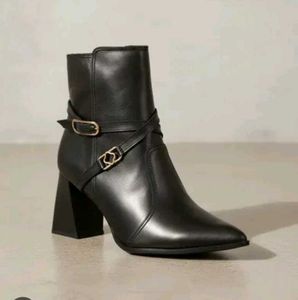 Stylish Black Heeled Ankle Boots