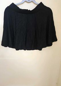 Black Flared Mini Skirt