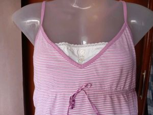 Cute Pink Striped Camisole Top