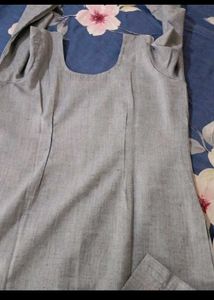 Beautifully Embroidered Grey Kurta Set