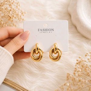 Chic Gold Double Hoop Earrings