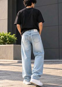 Light Blue Baggy Fit Jeans