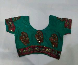 Stunning Teal Embroidered Saree