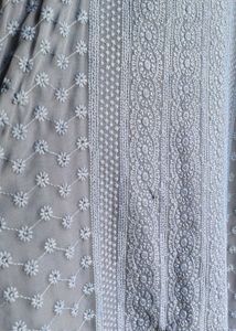 Grey Chikankari Kurta