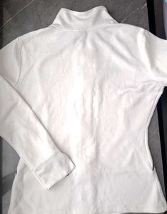 White Zip-Up Track Jacket