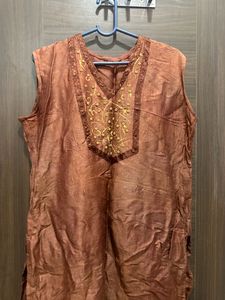 Chocolate Brown Kurti for ladies