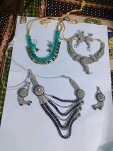 Designer Necklace and Earring Set 3 pair