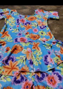 Vibrant Floral Print Swimsuit Set