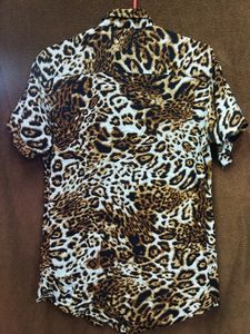 Tiger Print Half Sleeves Shirt For Unisex 5005