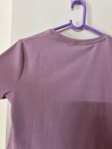 Cute pink Ribbed Cropped Tee size M