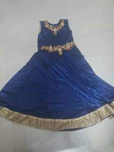 Royal Blue Embellished Anarkali Gown