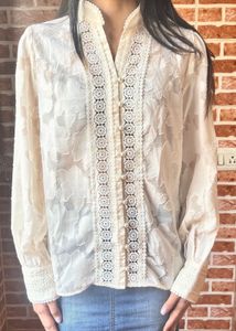 Elegant Jacquard Long Sleeved Shirt