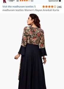 Women's Floral Anarkali Kurta