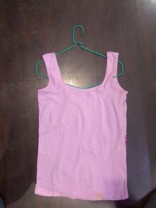 y2k Pink Graphic Tank Top hand painted