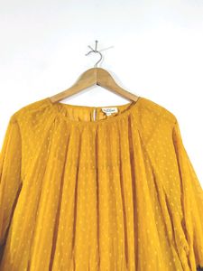 Mustard Embroidered Dress (Women's)