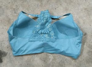 Stylish Blue Racerback Bra
