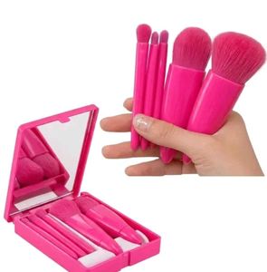 Makeup Brush Applicator Set of 5 with Mirror