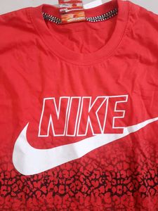 Nike Red Graphic Print T-Shirt new