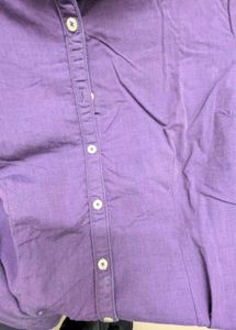 Vibrant Purple Long Sleeve Button-Up Shirt