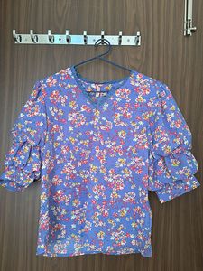 Dressberry Blue Puffed Sleeves Top