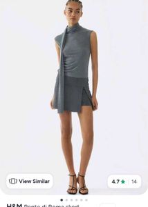 Grey High-Waisted Shorts H&amp;M