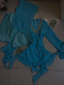 y2k co-ord set (colour is CYAN)