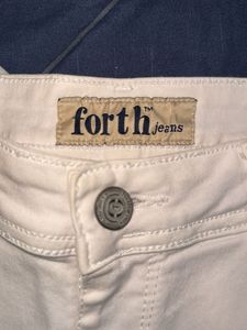 White Distressed Denim Shorts